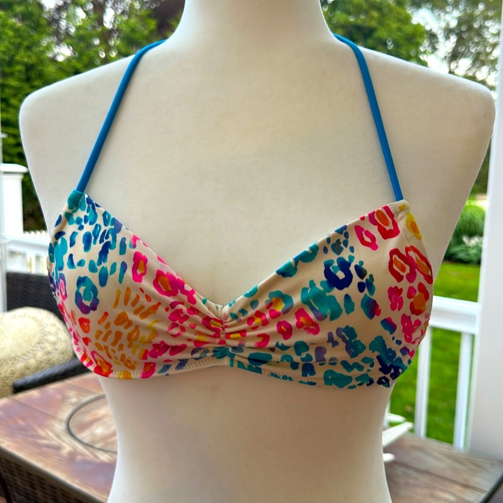 Vintage Pink Victoria’s Secret Colorful Leopard Print Bikini Set - Picture 2 of 10